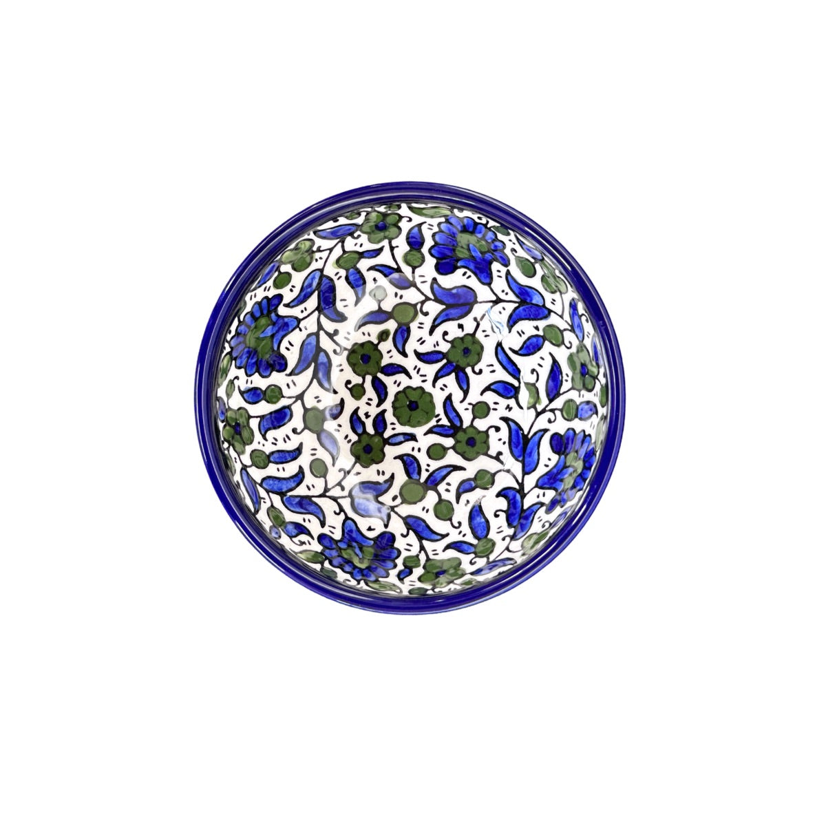 Ceramic Bowl 5" - Green & Blue