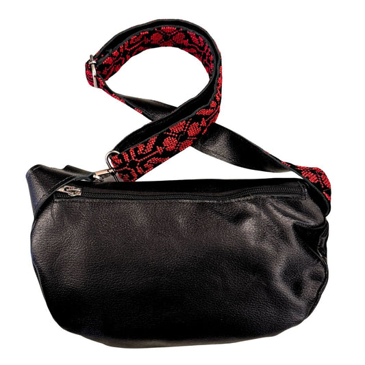 Leather Fanny Pack w/ Embroidery