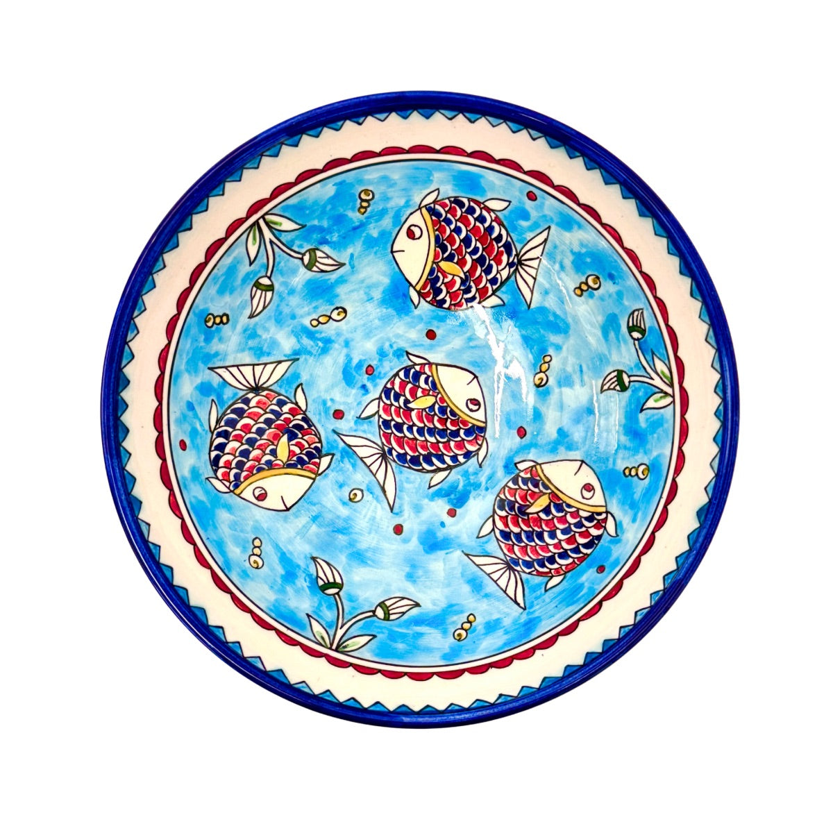 Ceramic Serving Bowl (10”) - Fish