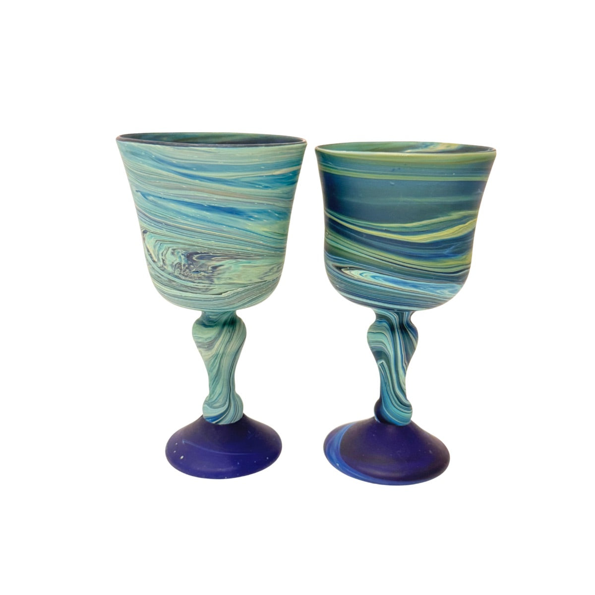 Phoenician Glass Stemware (Set of 2) - Blue