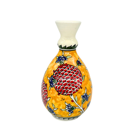 Ceramic Vase (7.5") - Golden Pomegranate