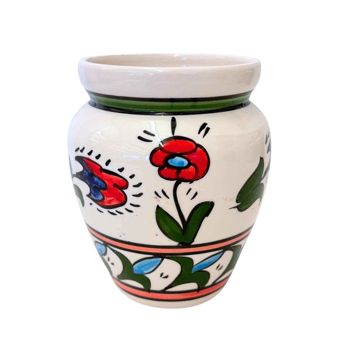 Ceramic Flower Pot (6") - Poppy