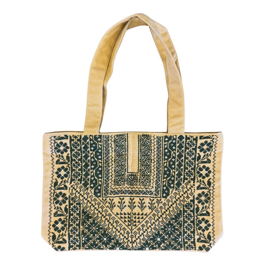Embroidered Shoulder Bag - Cypress