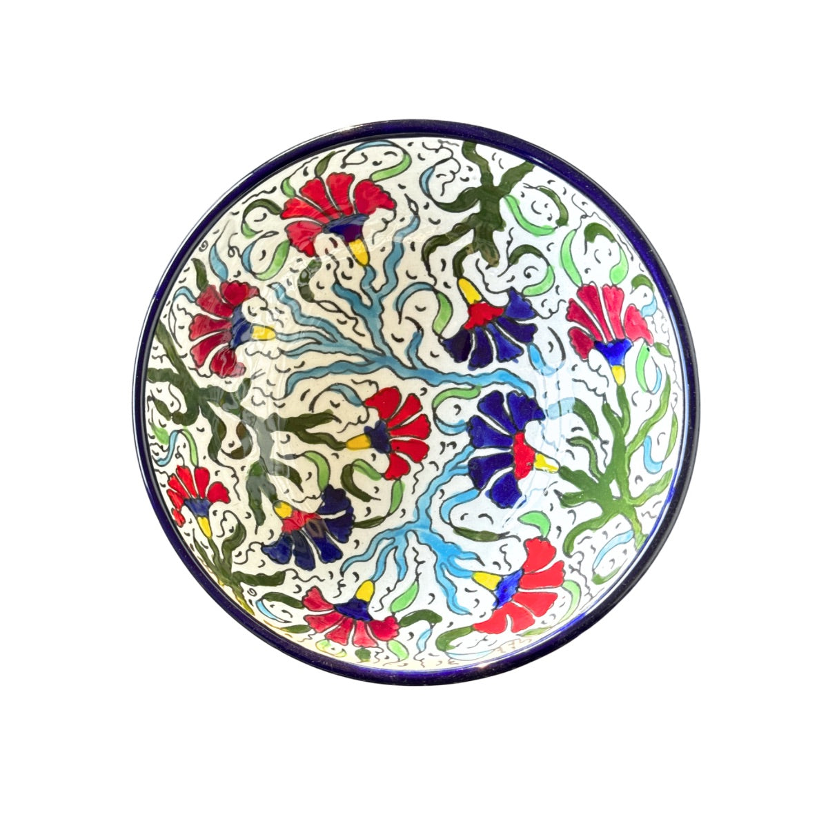 Ceramic Bowl 7" - Multicolor Floral