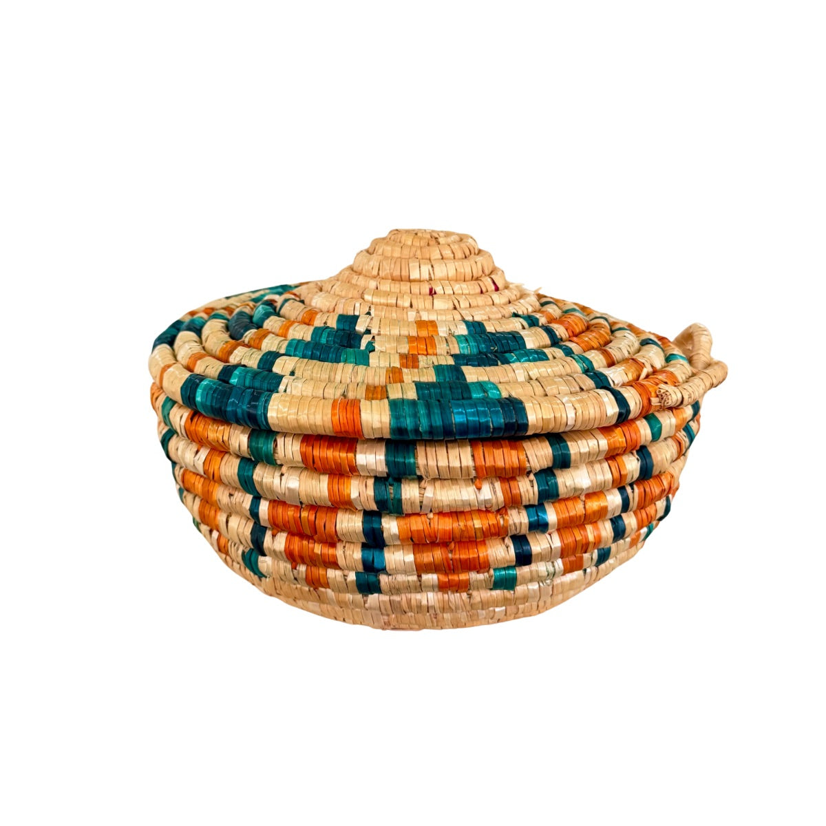 Handwoven Basket with Lid
