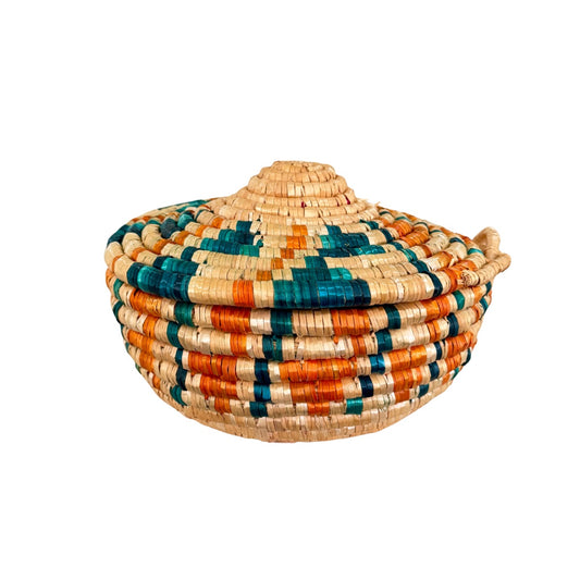 Handwoven Basket with Lid