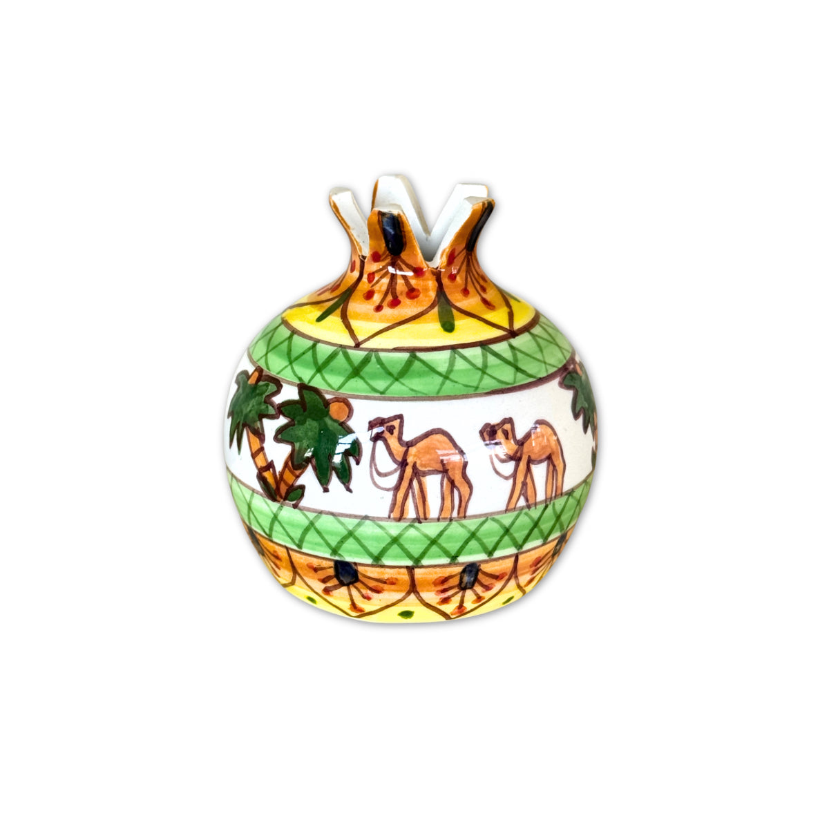 Ceramic Pomegranate Vase - Camels
