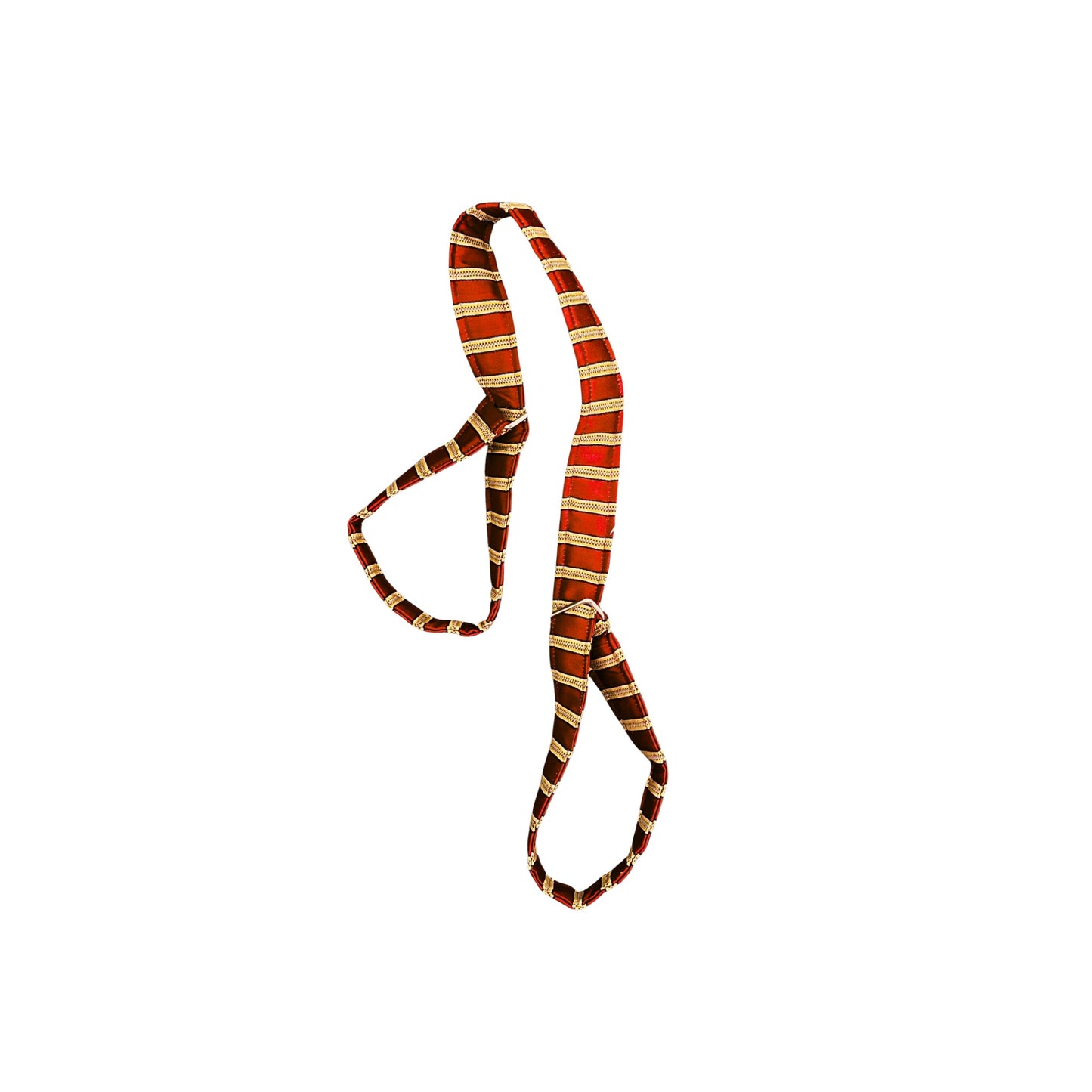 Yoga Mat Strap - Saya Red & Gold