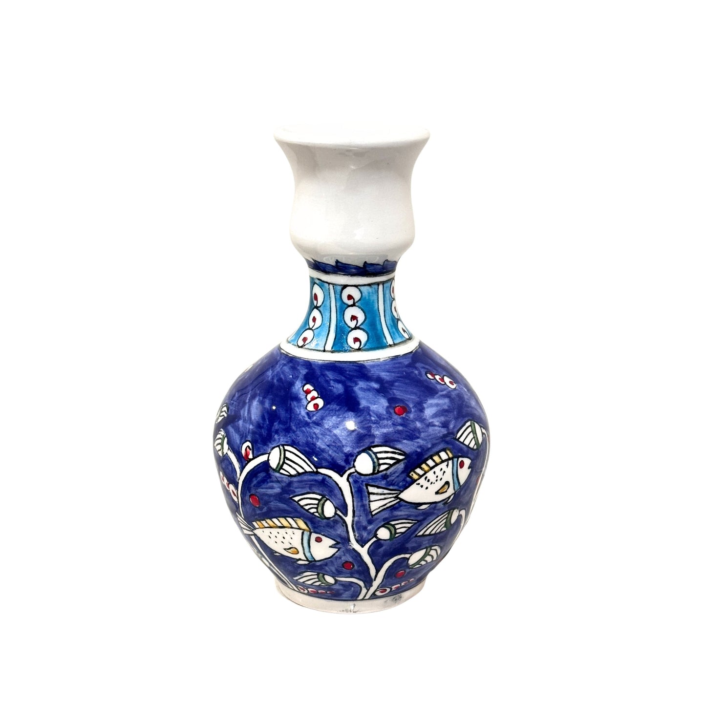 Ceramic Vase (7.5") - Fish