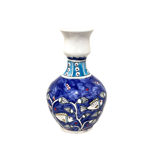 Ceramic Vase (7.5") - Fish