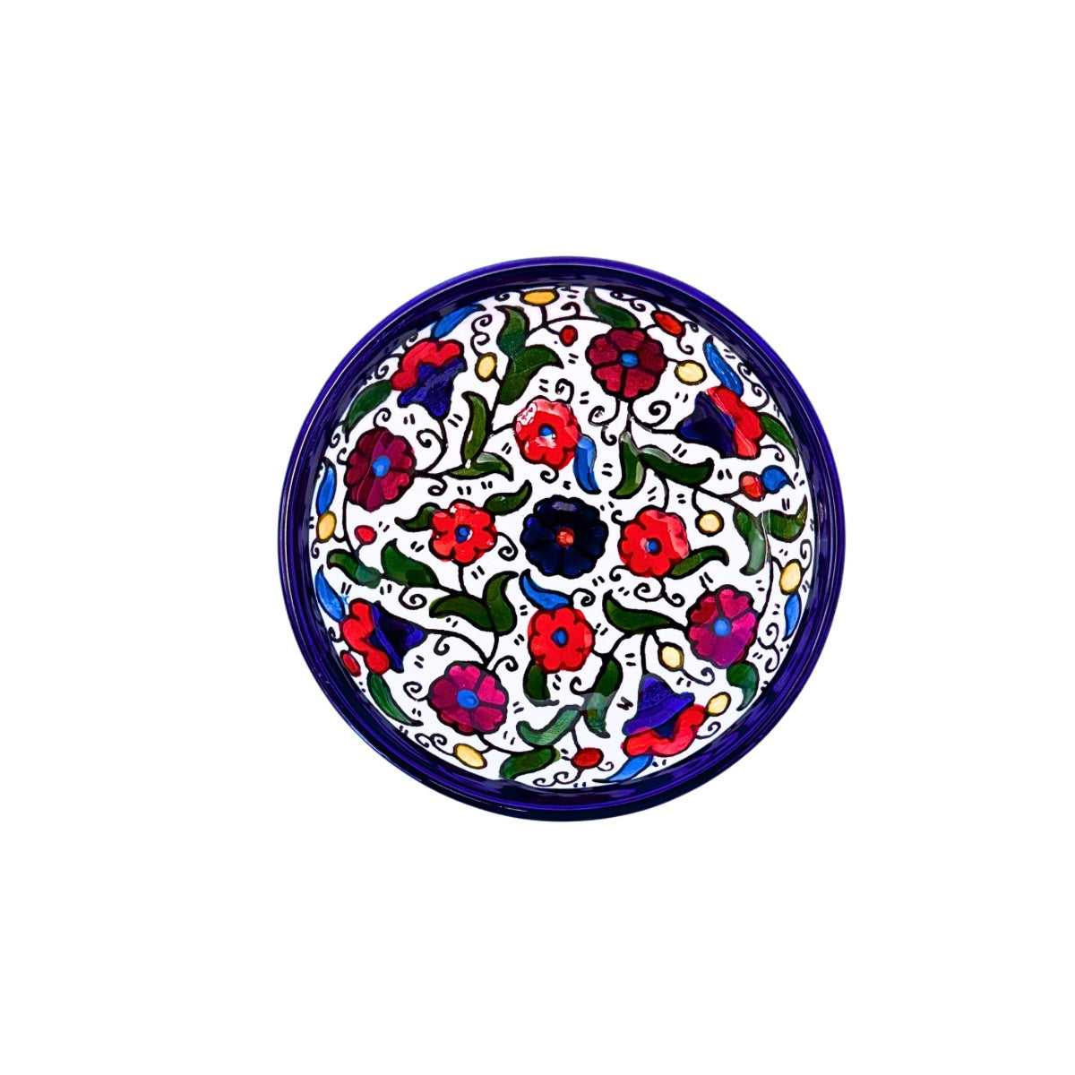 Ceramic Low Round Dish (4") - Multicolor