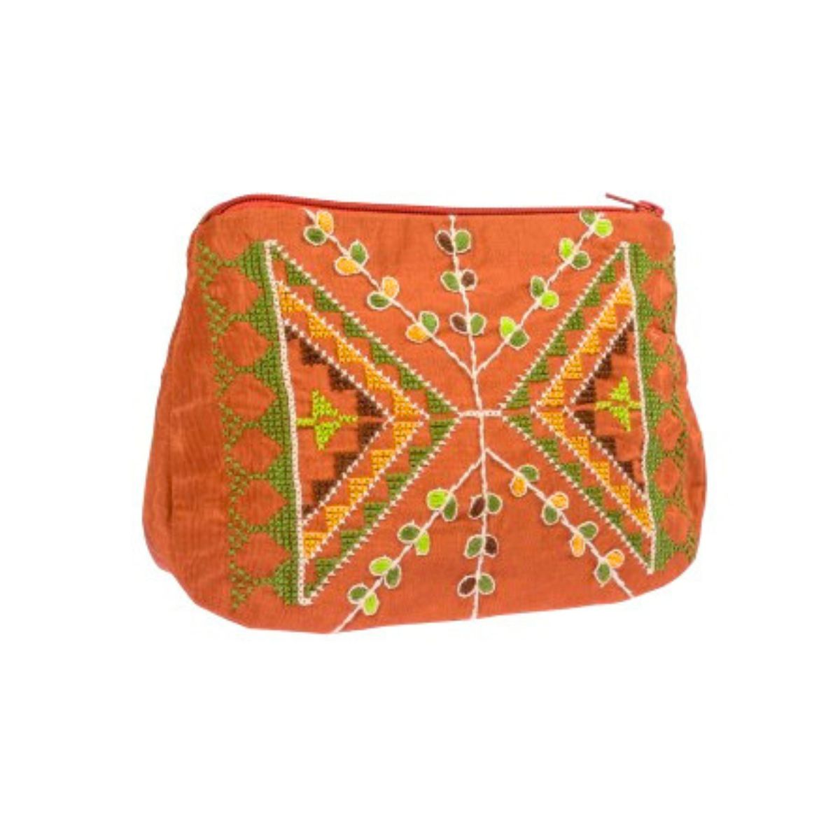 Embroidered Bashmir Purse - Orange