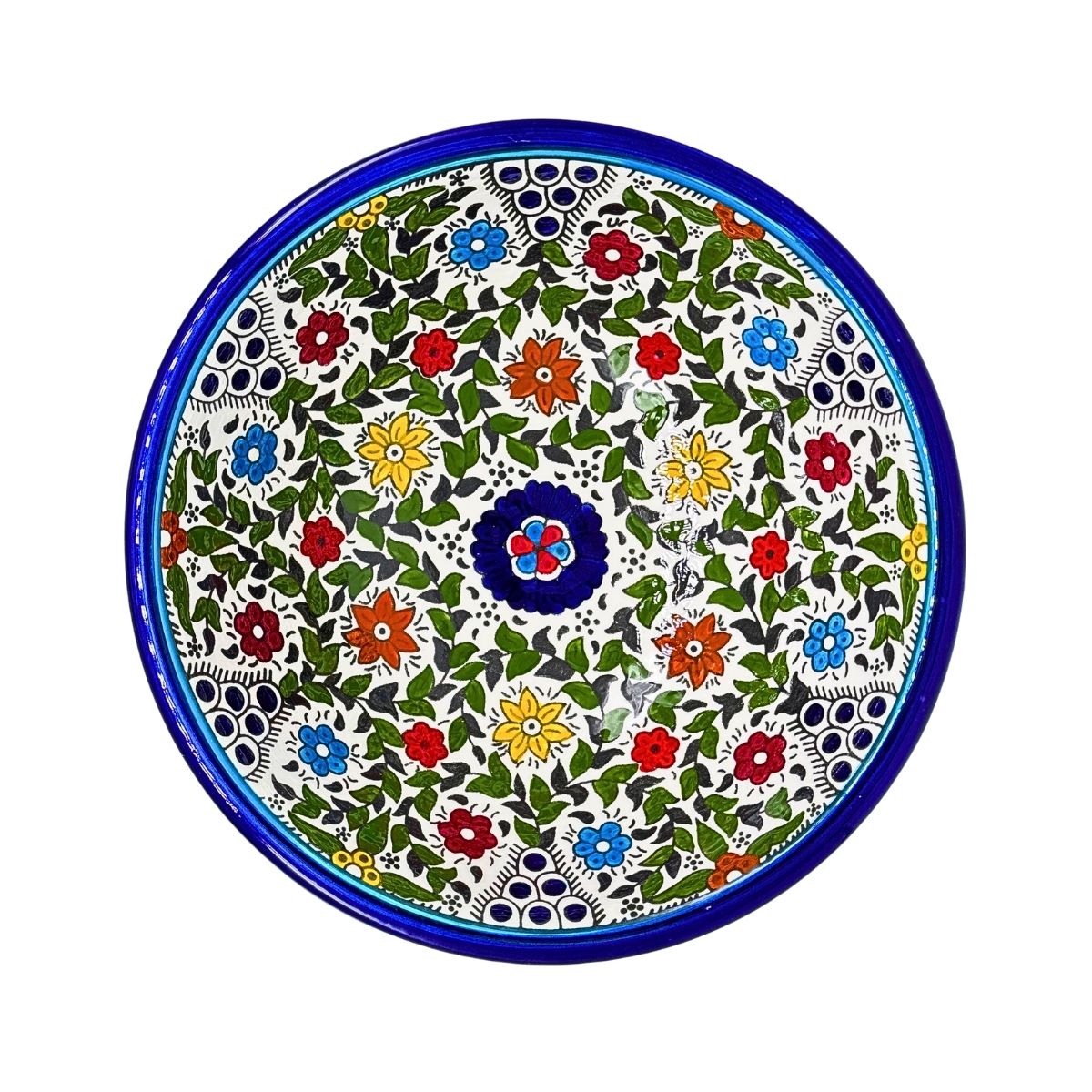 Ceramic Serving Bowl - Multicolor Vine