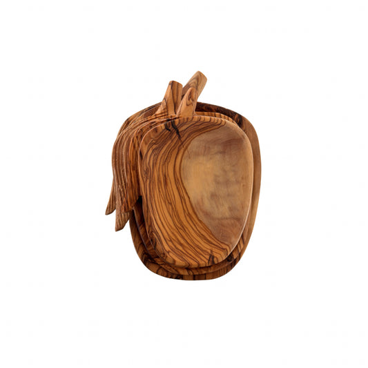 Olive Wood Fruit Dish Set of 3 - Apples
