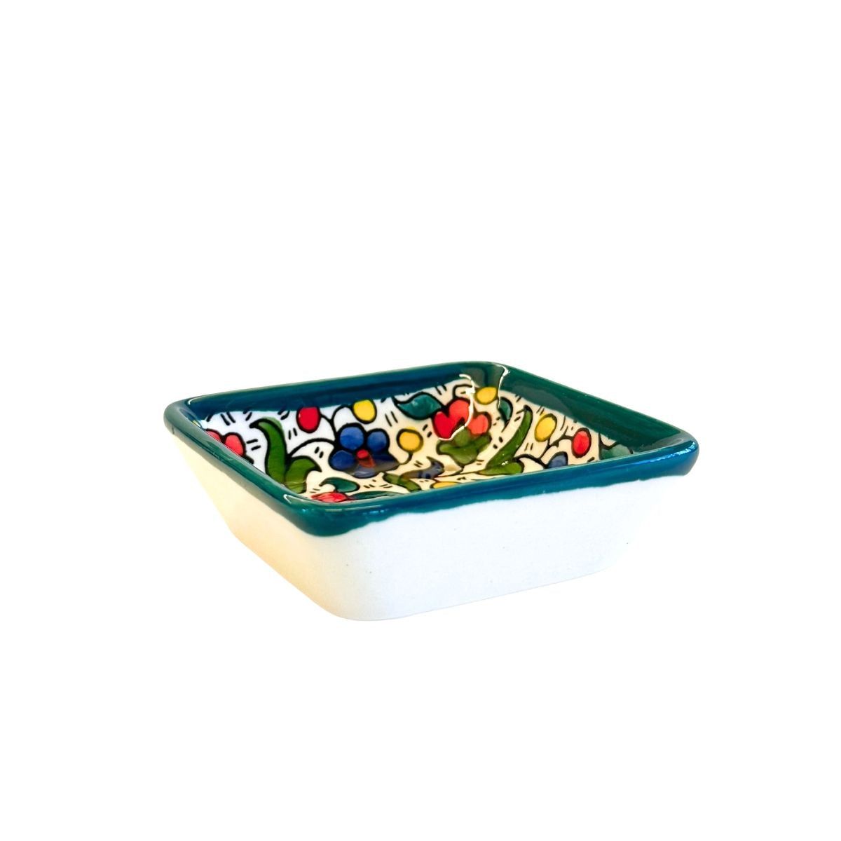 Square Soap Dish - Teal Multicolor