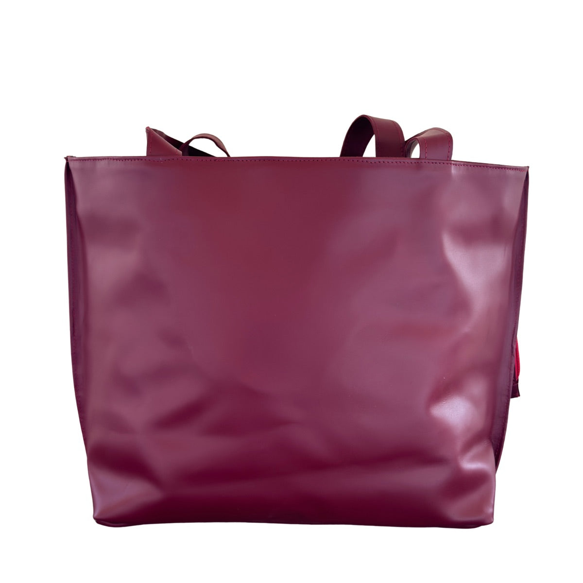 Leather Tote Bag w/Embroidery - Sumac