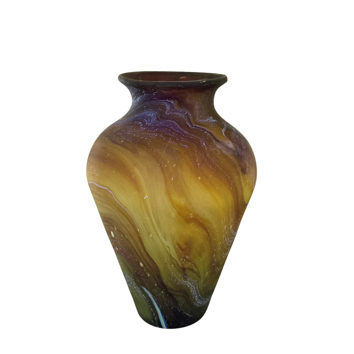 Phoenician Glass Vase (9”) - Amber