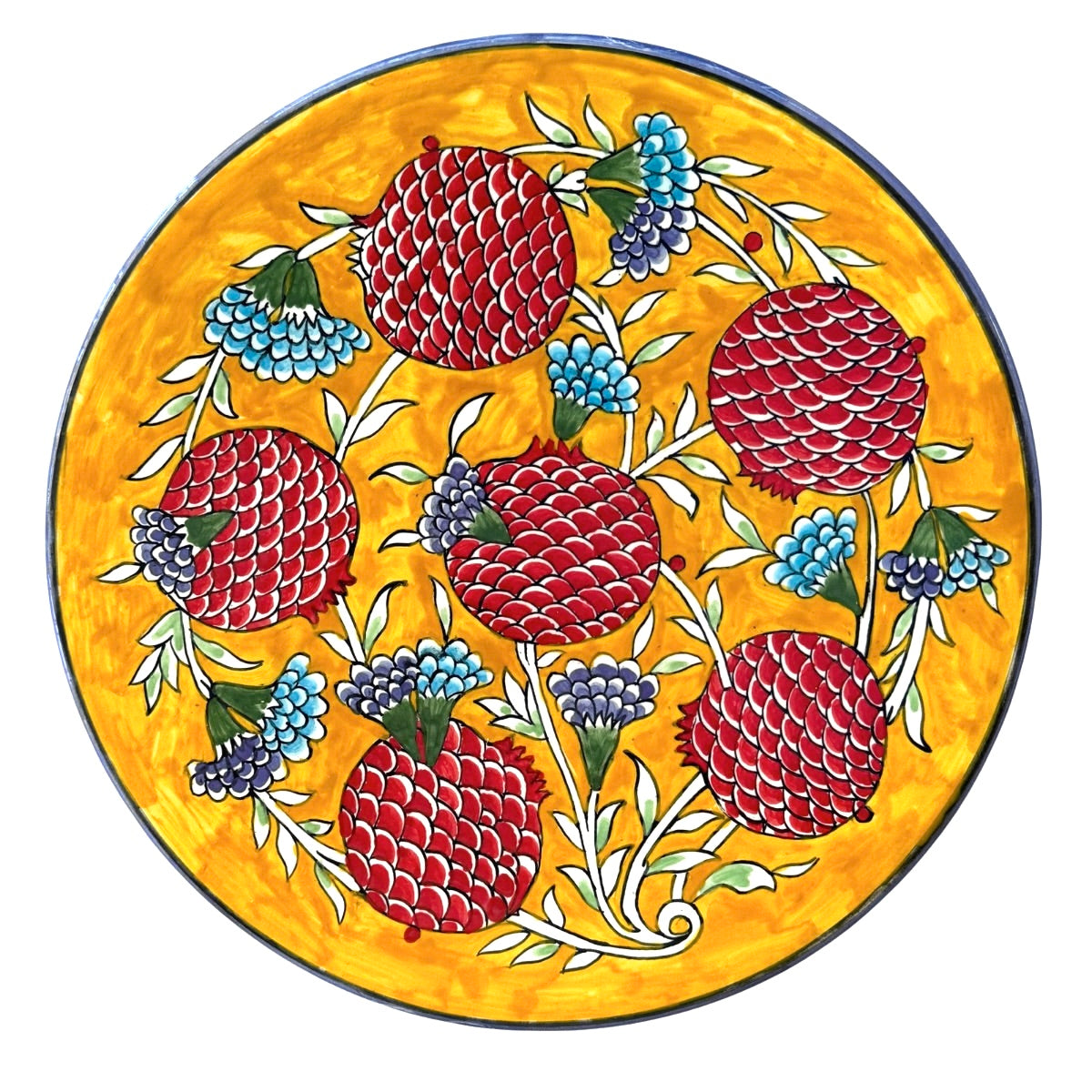 Ceramic Serving Plate (11”) - Pomegranates