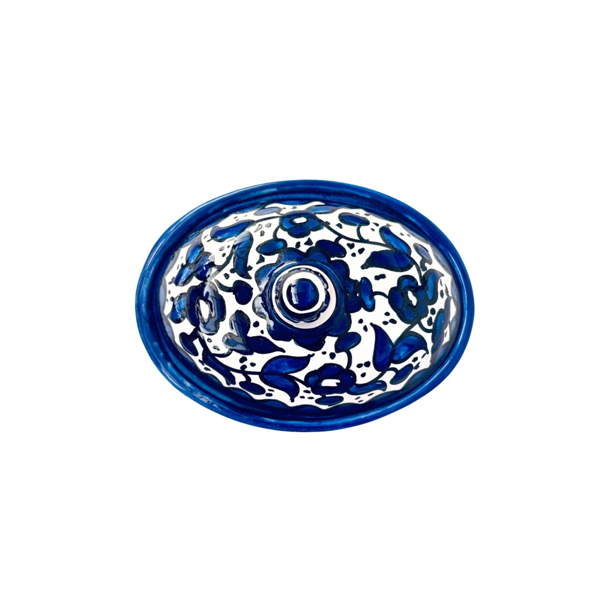 Ceramic Butter Dish (4") - Classic Blue