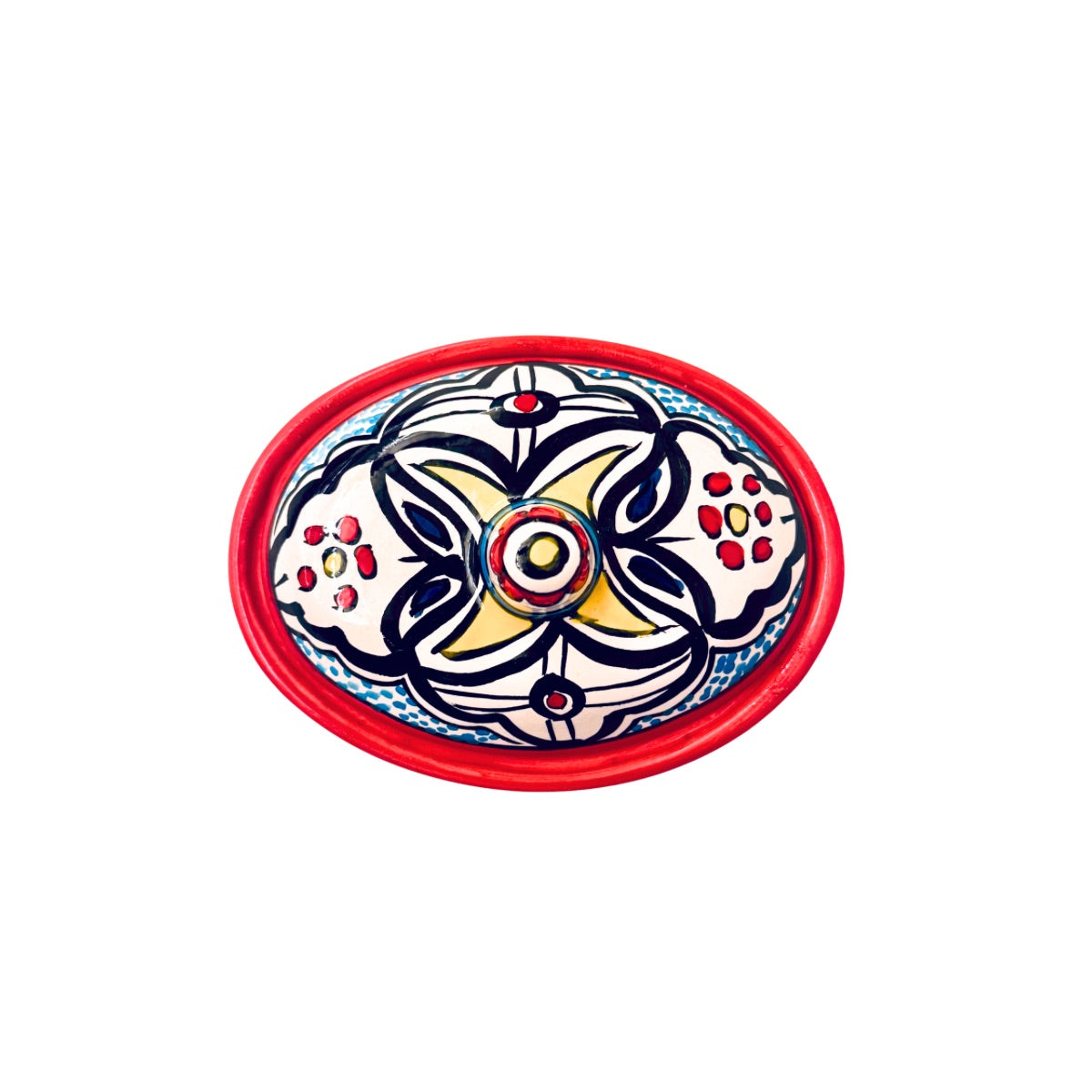 Ceramic Butter Dish (4") - Red