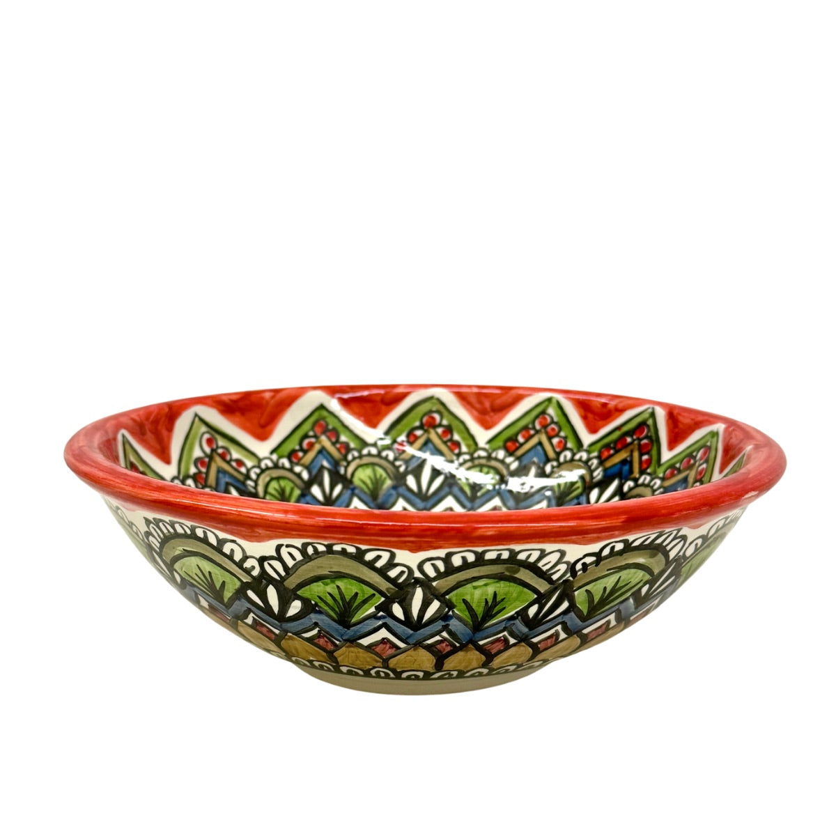 Nisf Ceramic Deep Bowl (8.5") - Red