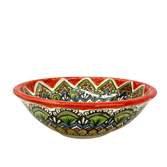 Nisf Ceramic Deep Bowl (8.5") - Red