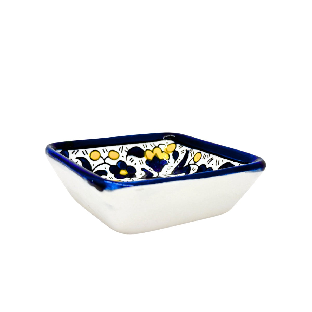 Square Soap Dish - Blue & Yellow
