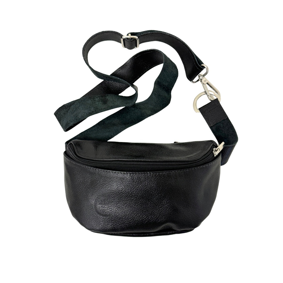 Leather Fanny Pack - Black / Small
