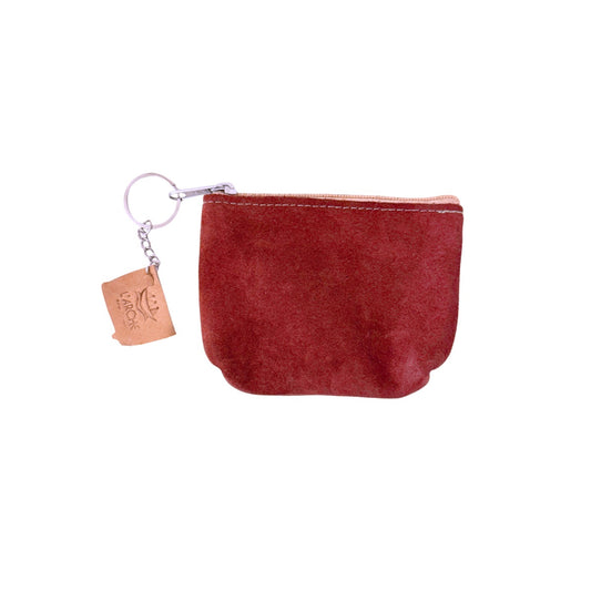 Suede Purse (5” x 4") - Burgundy