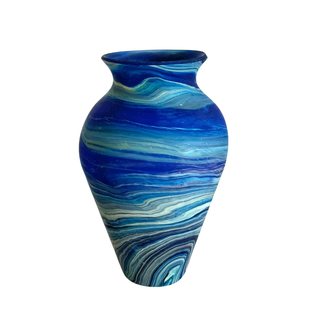 Phoenician Glass Vase - Sapphire