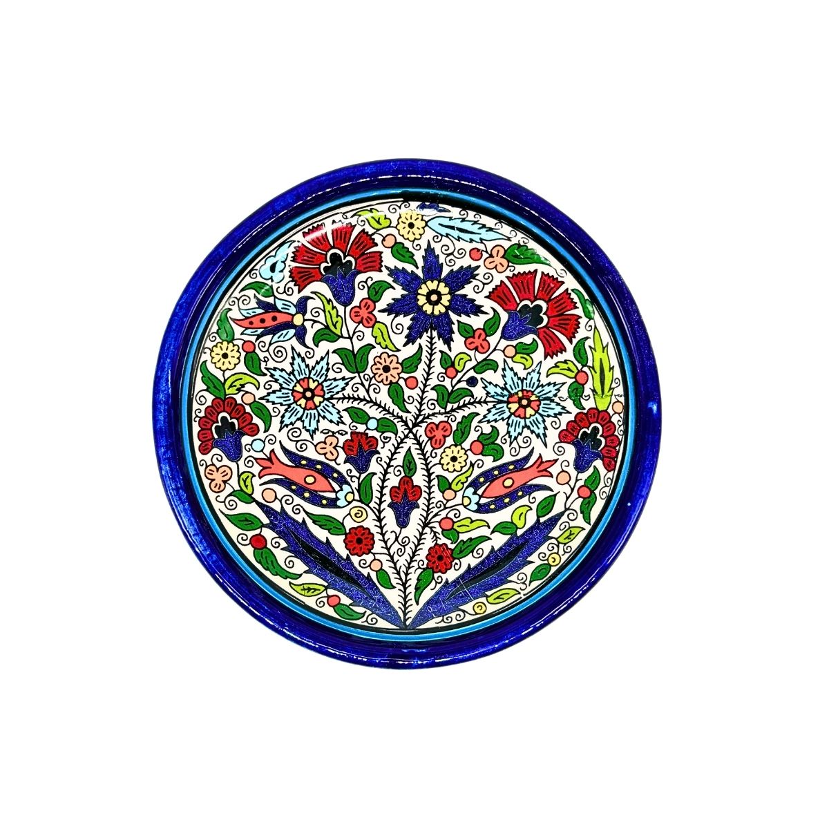 Ceramic Round Plate (5.25”) - Flowers