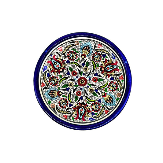 Ceramic Round Plate (5”) - Arabesque Tulips