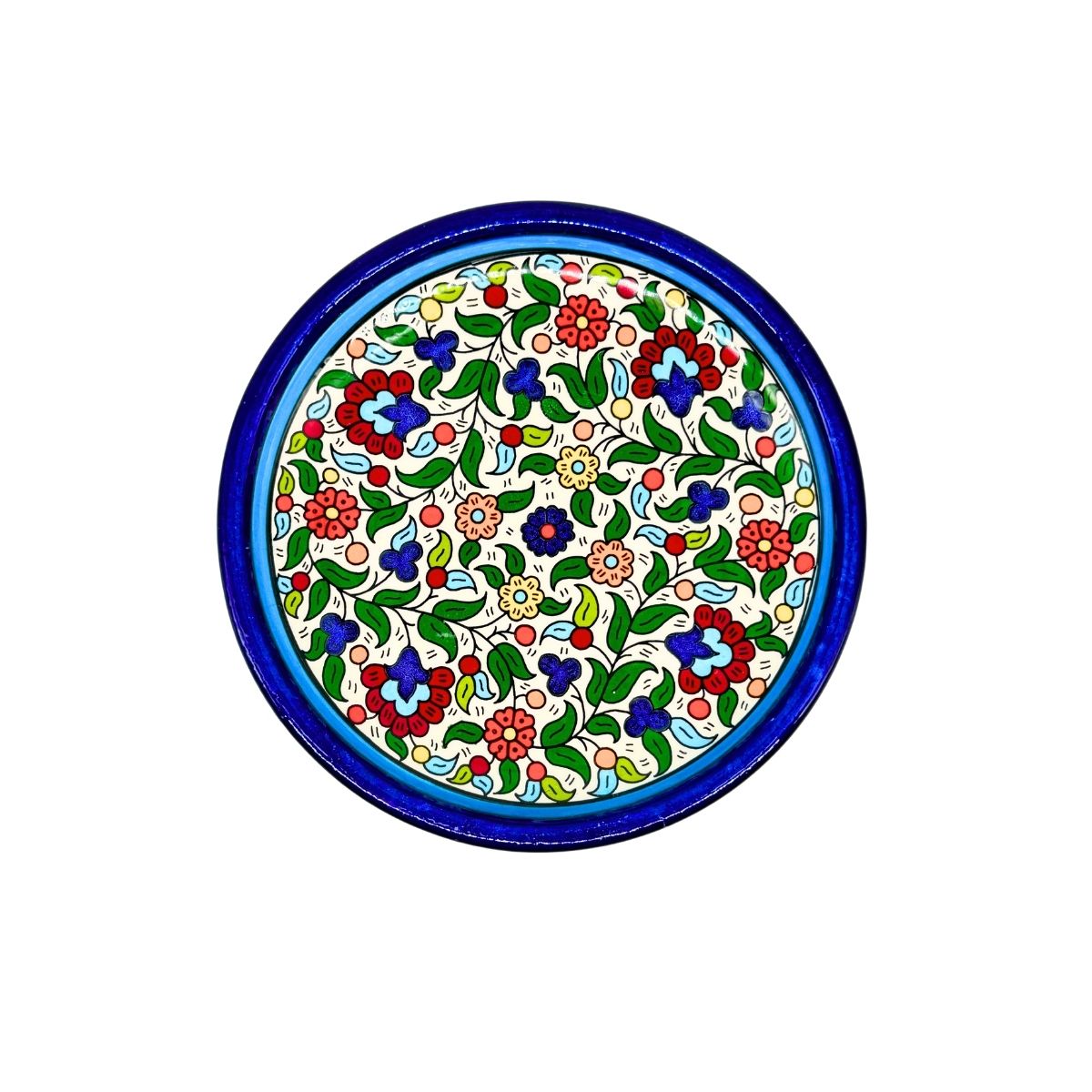 Ceramic Round Plate 5.25” - Classic Multicolored