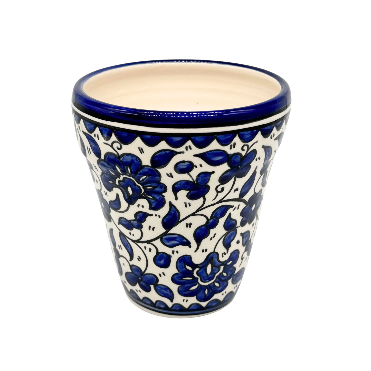 Ceramic Flower Pot- Classic Blue
