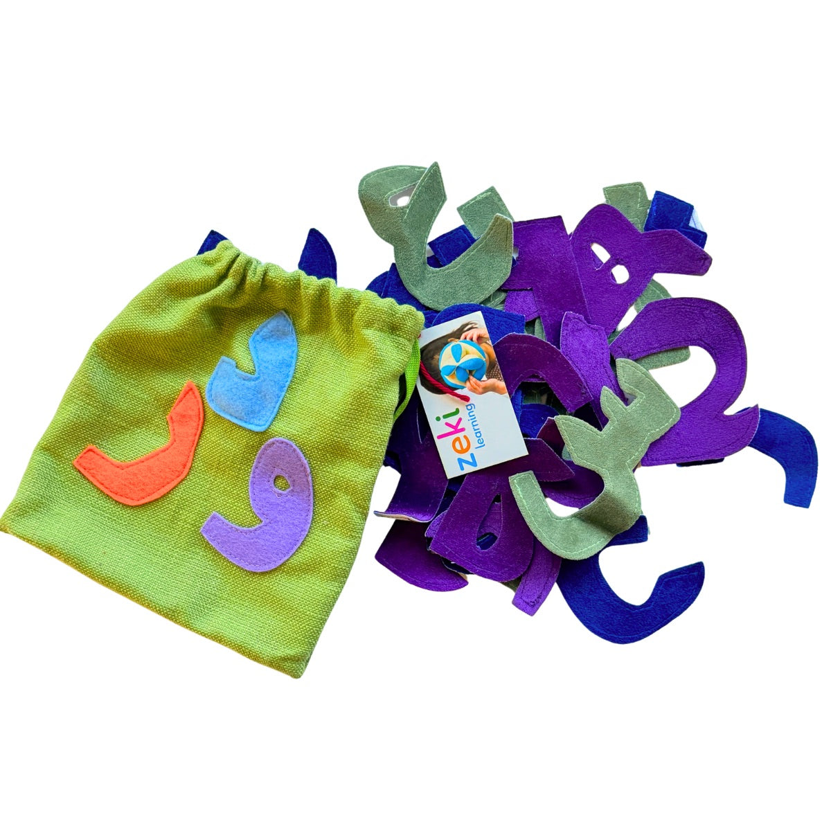 Arabic Alphabet Bag - Green