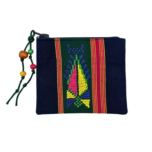 Woven Coin Purse from Gaza with Embroidery