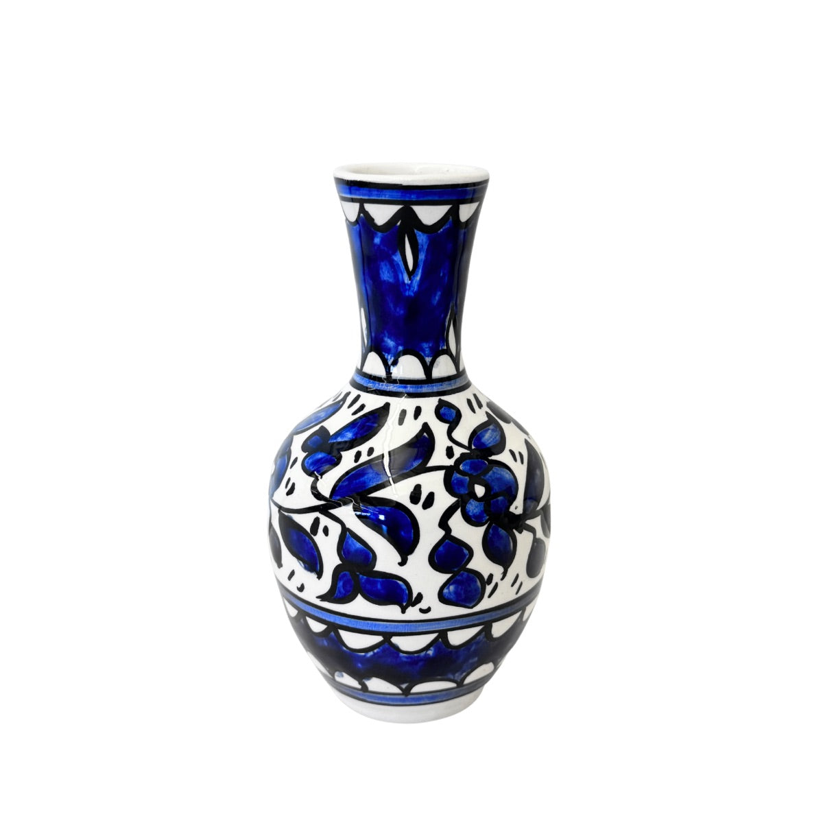Ceramic Vase (7") - Classic Blue
