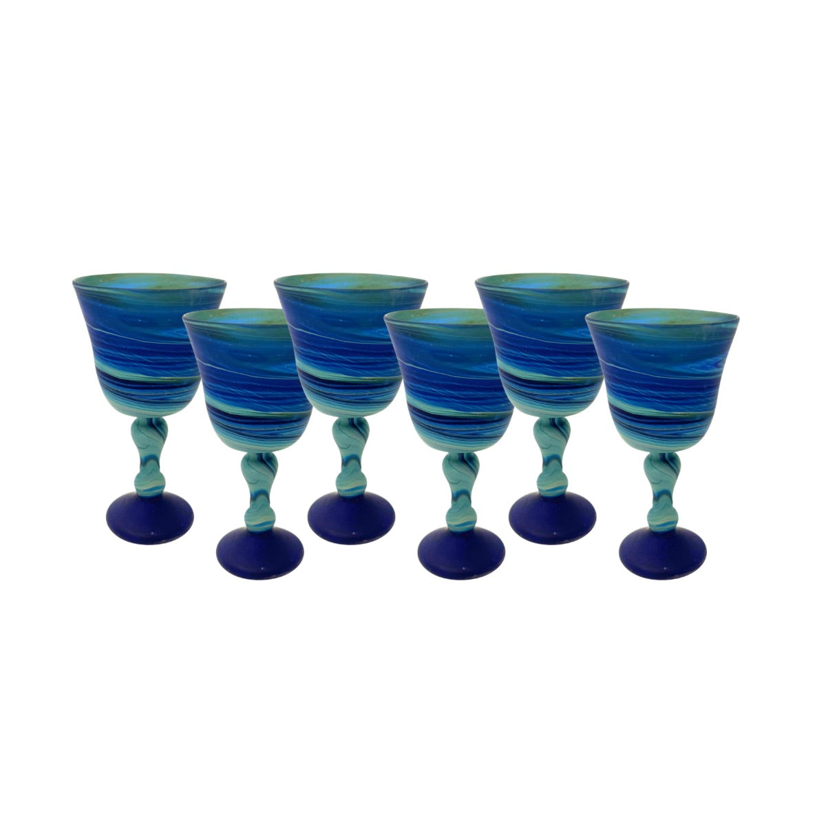 Phoenician Glass Set of Six - Mediterranean Blue