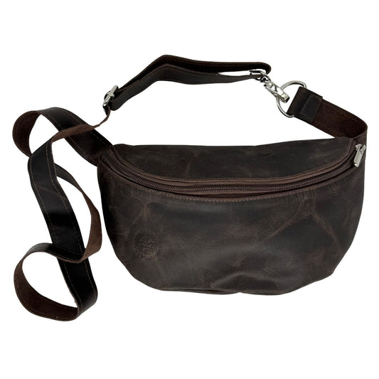 Leather Fanny Pack, Brown - Oiled Leather