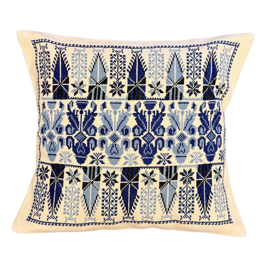 Embroidered Pillow - Kohl Holders, Blue