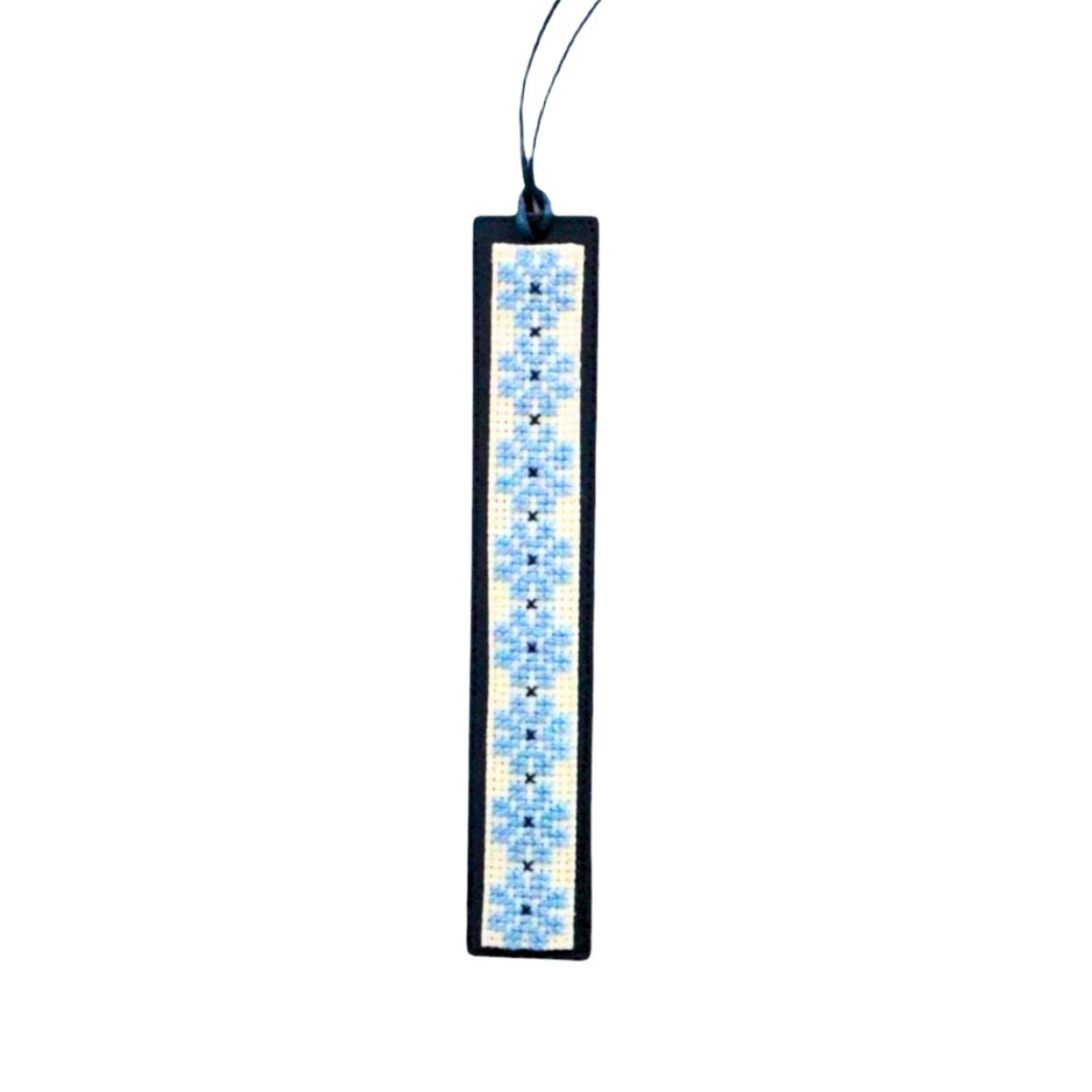 Leather Tatreez Bookmark 
- Sky Blue