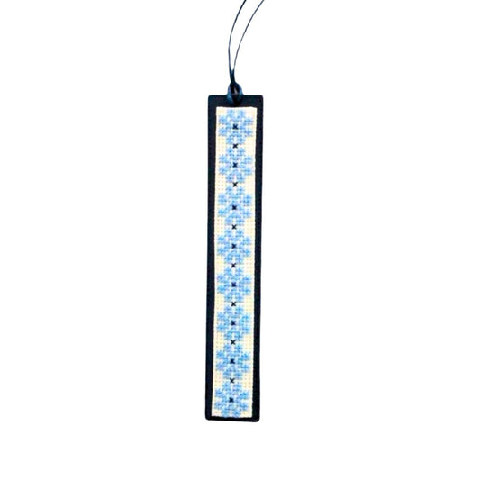 Leather Tatreez Bookmark 
- Sky Blue