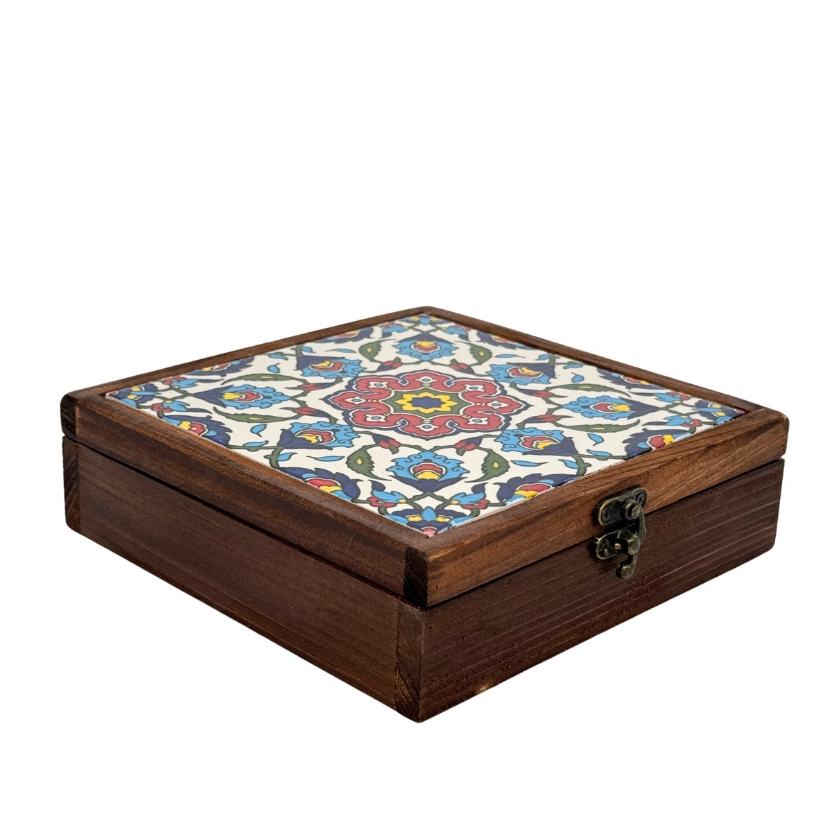 Chapter Tile Box Wood & Ceramic Tile Box - Red Geo Poppy – Shop Palestine
