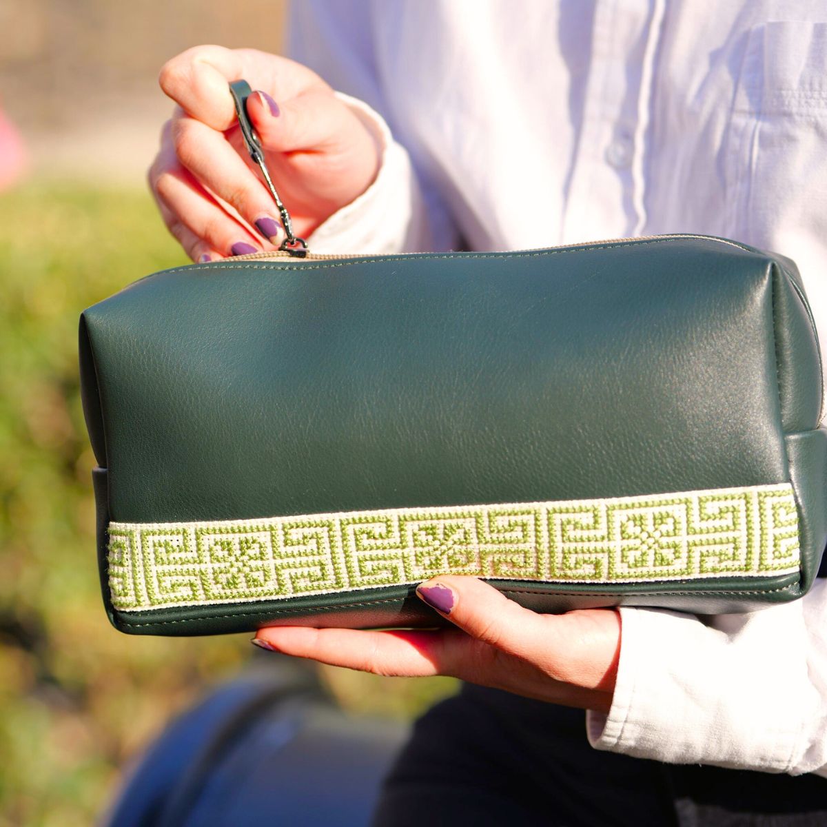 Dunia Leather Travel Kit - Green