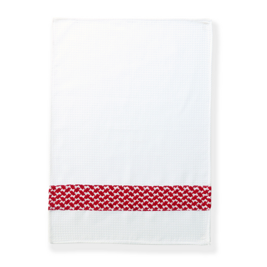 Keffiyeh Tea Towel - Red & White