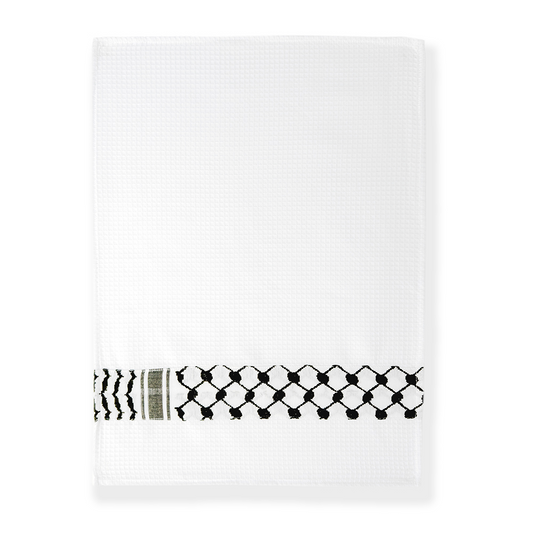 Keffeyeh Tea Towel - Black & White