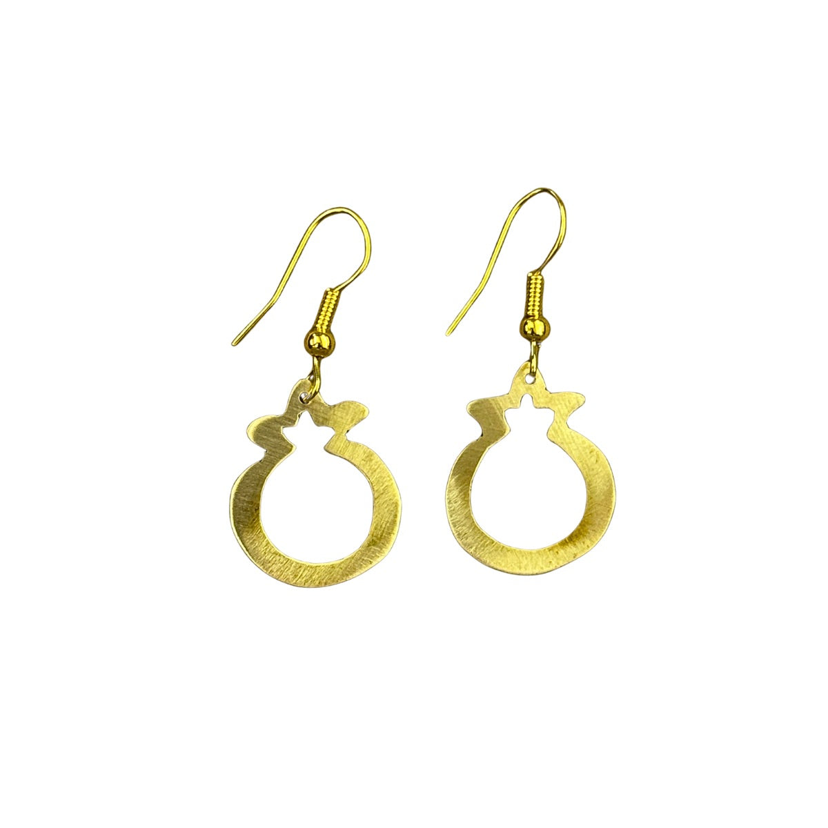 Brass Pomegranate Earrings