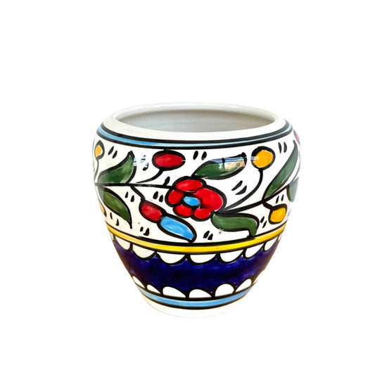 Ceramic Flower Pot (5”) - Classic Multicolor