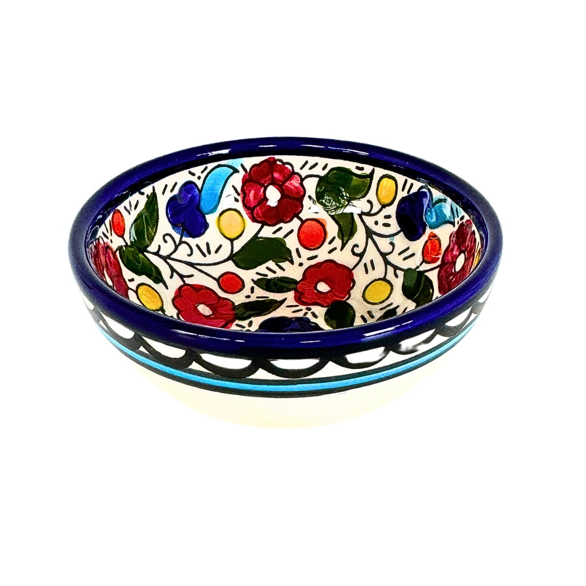 Ceramic "Dipping" Bowl (3.5”) - Classic Multicolor