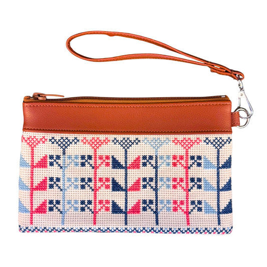 Flowers Vegan Leather Pouch